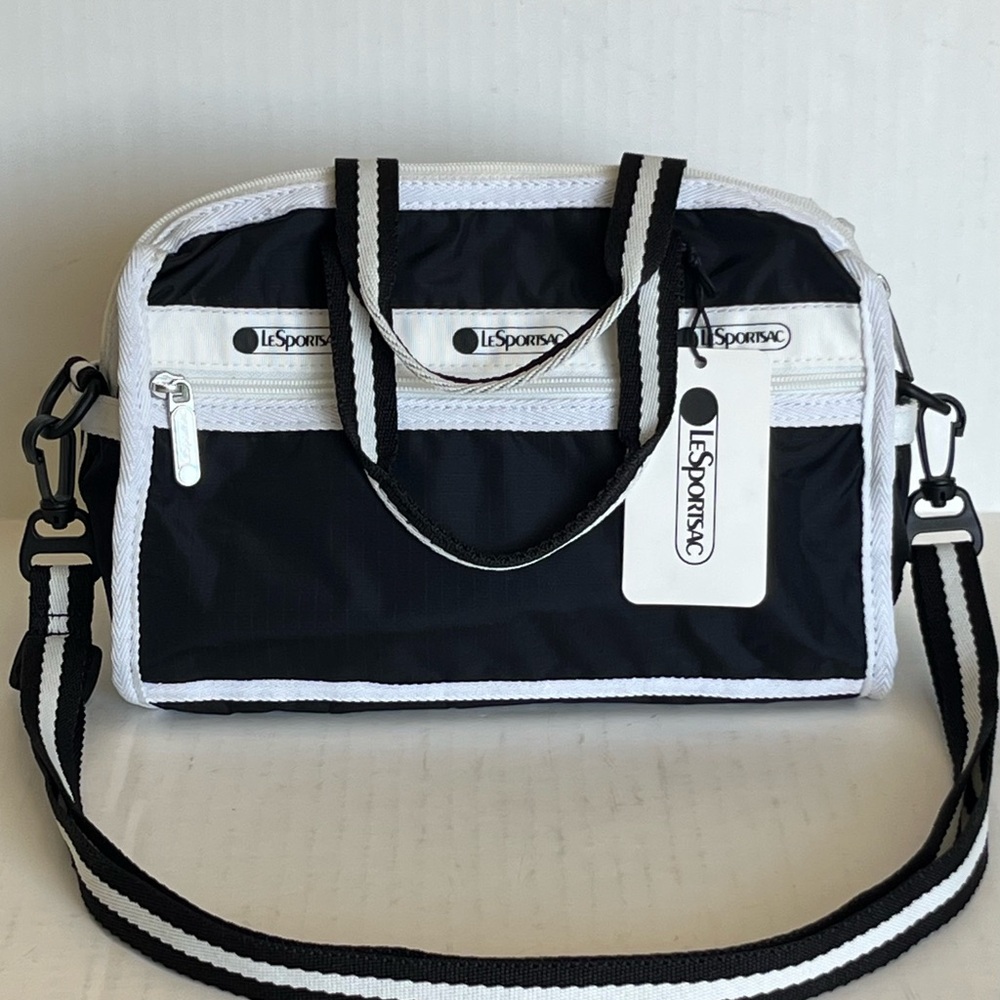 LeSportsac Deluxe Mini Duffel in Spectator Black